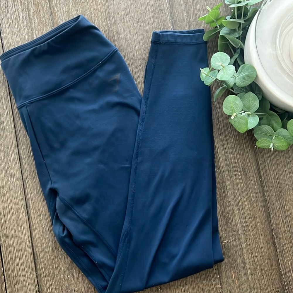 Gymshark Leggings Blue Navy. Size Medium. Pre owned